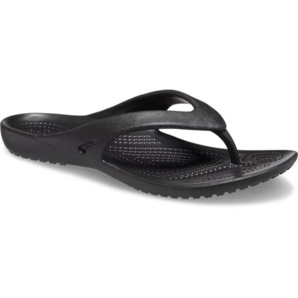Crocs Kadee II Flip Flop Sandals Black Womens Size 11 Casual Comfort Slip On